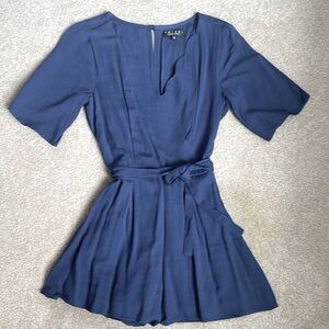 Trixie Clothing Co. navy blue dressy romper fully lined size XS